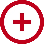 A red cross symbol is centered inside a white circle, which is bordered by a thick red ring. The design resembles a medical or emergency aid emblem. The background outside the red ring is black. - Leesburg Personal Trainer - Leesburg Personal Trainer A red cross symbol is centered inside a white circle, which is bordered by a thick red ring. The design resembles a medical or emergency aid emblem. The background outside the red ring is black.